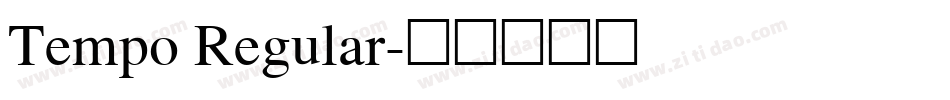 Tempo Regular字体转换